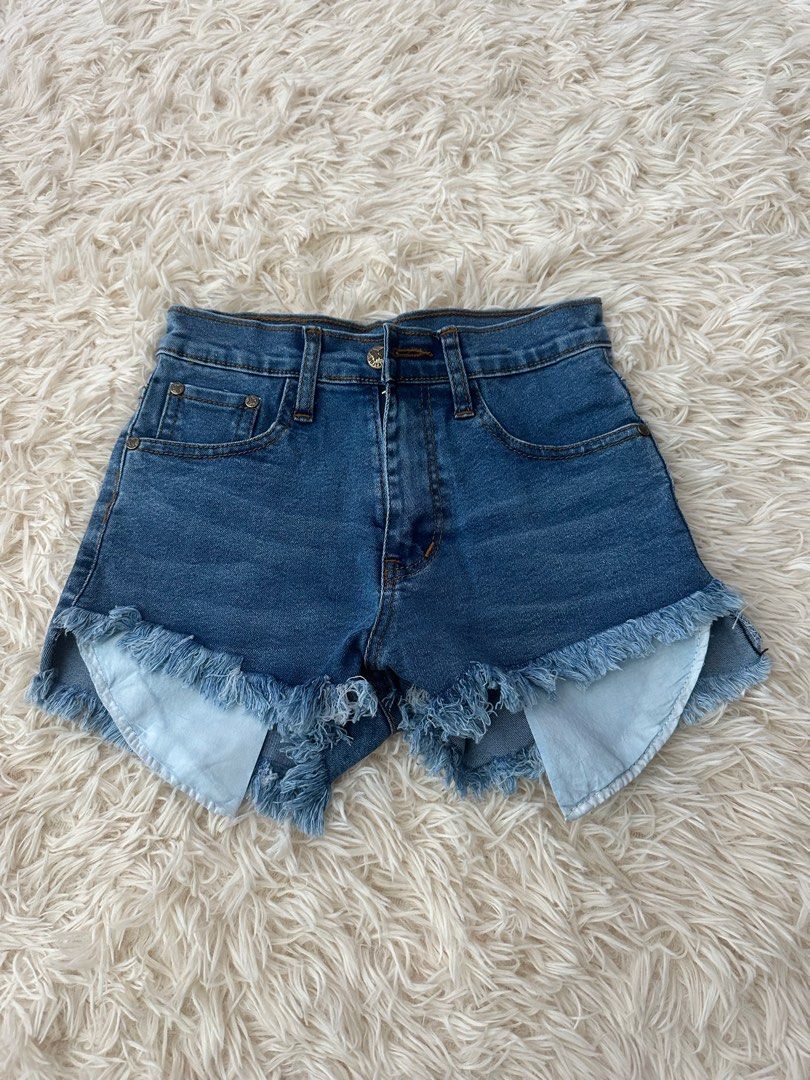 Washed sales denim shorts