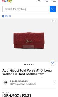 Dompet  GUCCI kulit mix canvas nomor seri  112716 9643 minus