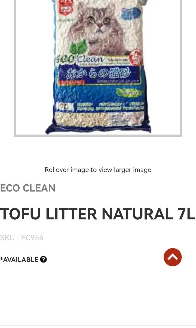 Eco clean tofu deals cat litter