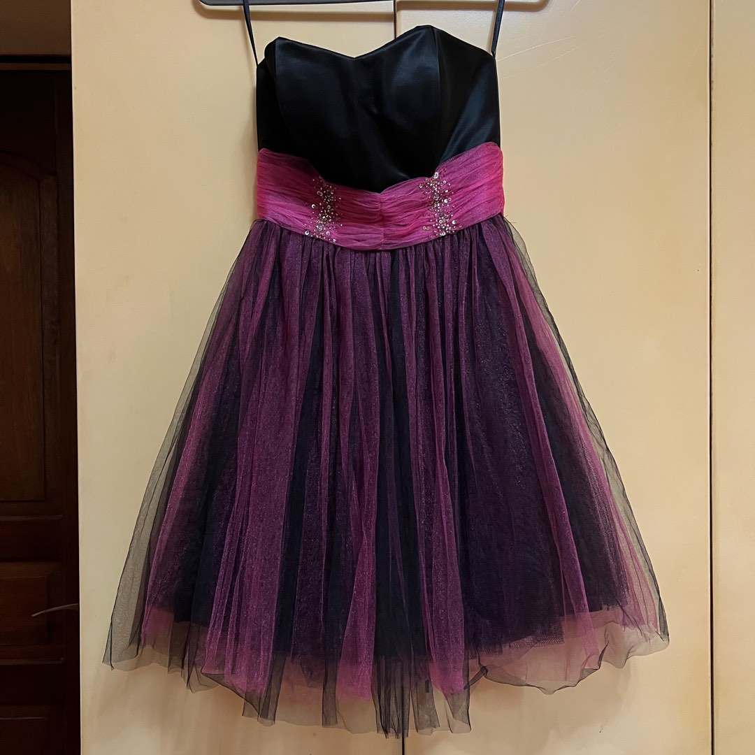 black lace corset dress Sweetheart With Lace-Up Back chic dress V Neck Navy Blue Sequins color:Black