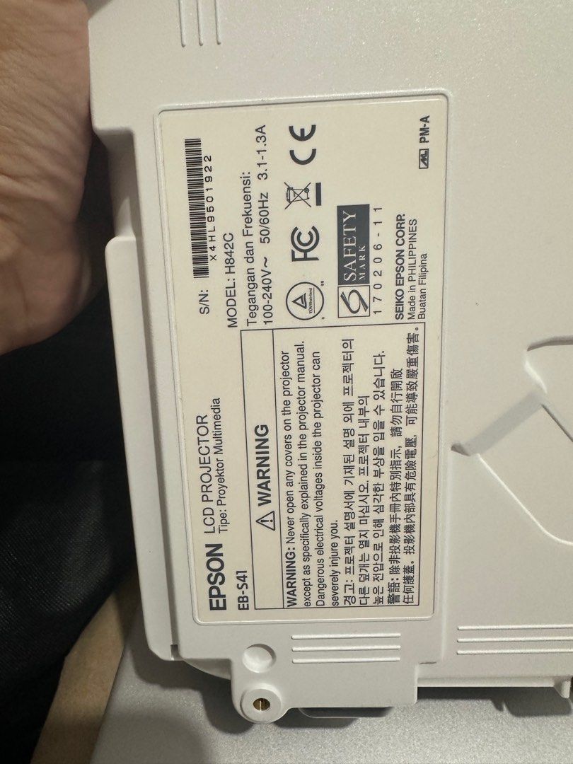 Epson projector eb s41 with free original wireless LAN elpap10 (Category: Projectors) located in Manila. Submitted by red_g (Listing ID 1268987401, Image 2). Description: Rfs : decluttering Includes epson bag, adapter, remote, pointer Free: original wireless lan elpap10 worth 3500 - can be used for watching or screen mirroring from phone or ipad.
