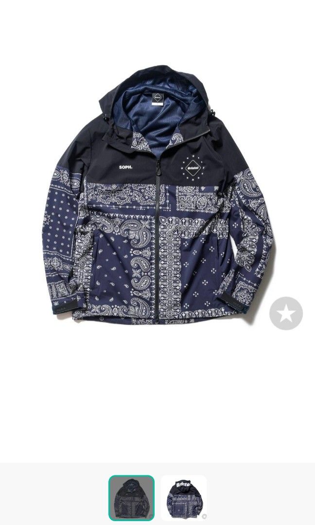 Fcrb soph 腰果花外套風褸jacket navy M size 一出即斷貨已絶版不議價