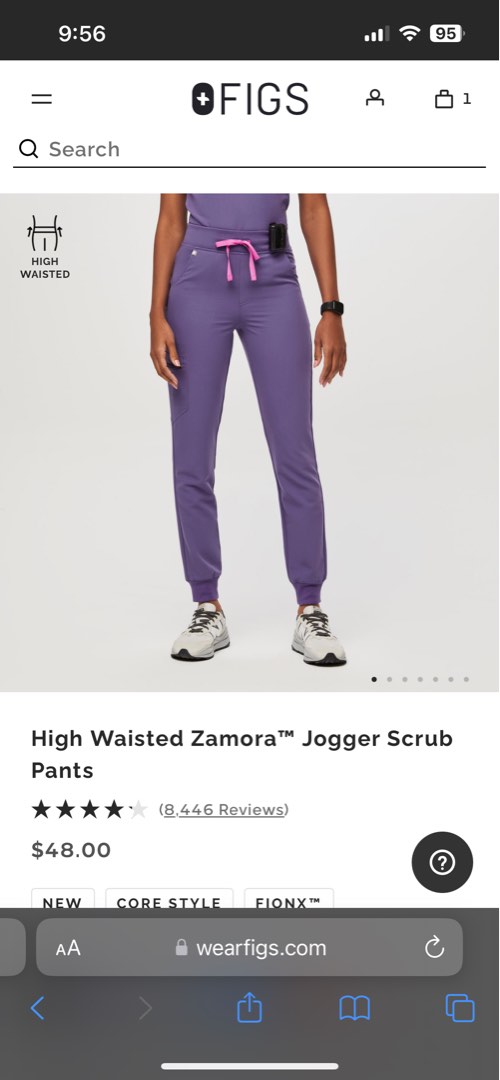 Figs Amethyst Zamora HW Joggers, Women's Fashion, Bottoms, Other