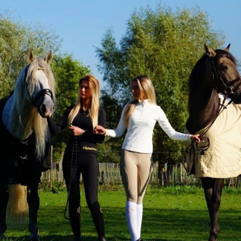 Zipper Pockets Equestrian Breeches Women Horse Riding Tights