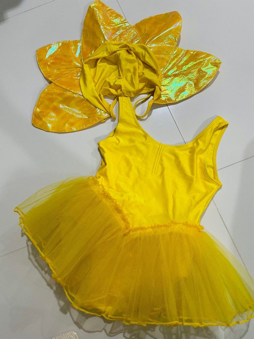 Flower Fairy Costume Yellow party dress up birthday Christmas