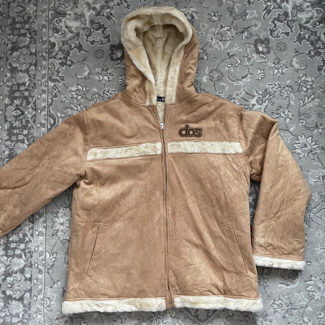 Fluffy Tan Jacket Women s Fashion Coats Jackets and Outerwear