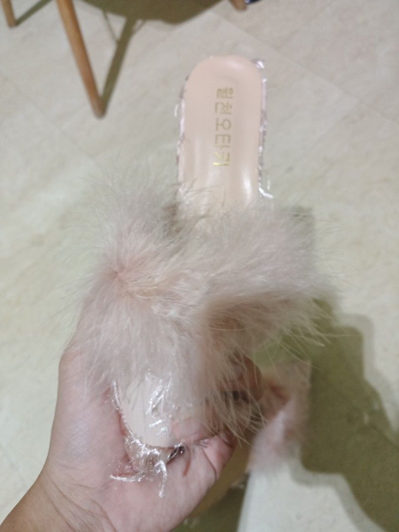Furry high heel shoes outlet