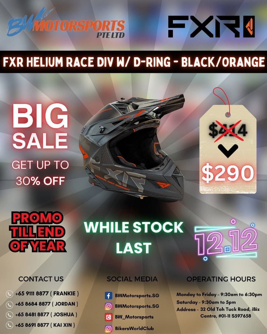 Fxr helium race div helmet sales