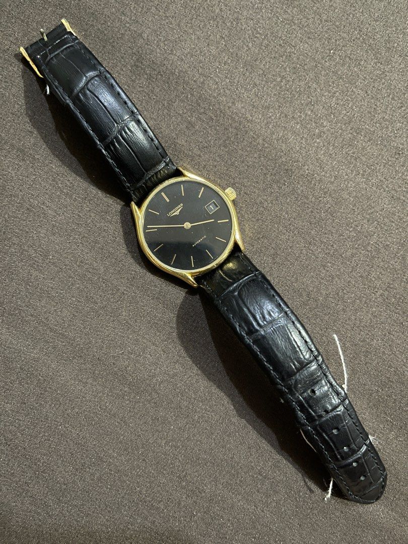 Genuine LONGINES 1960’s Watch (Category: Men's Watches) located in Taguig. Submitted by deepstasher (Listing ID 1268946905, Image 1). Description: Genuine LONGINES Watch ✅Automatic ✅Black Dial Year Made: 1969 as per serial-number-decoder.co.uk Acquired: 1998 for ₱65,000 Issue: needs cleaning, lost warranty card Selling Price: ₱38,000.