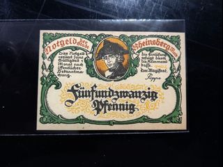 Germany Notgeld 1921 25 Pfennig Rheinsberg Banknote Currency AU/UNC