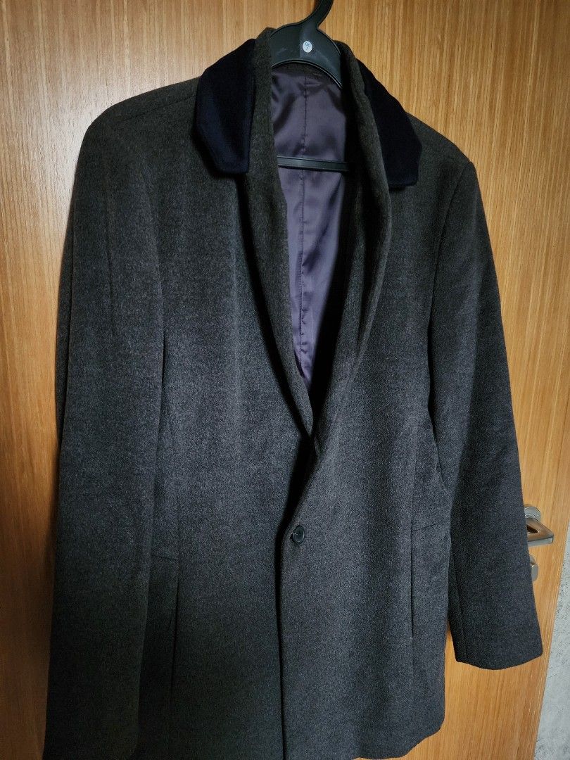 Mens grey sales winter coat