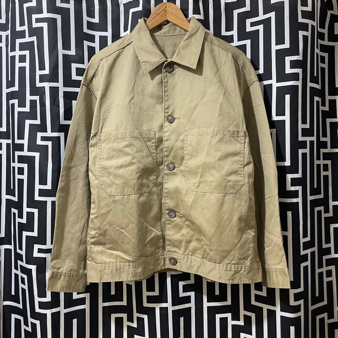 GU Chef Jacket Khaki , Men's Fashion, Coats, Jackets and Outerwear on