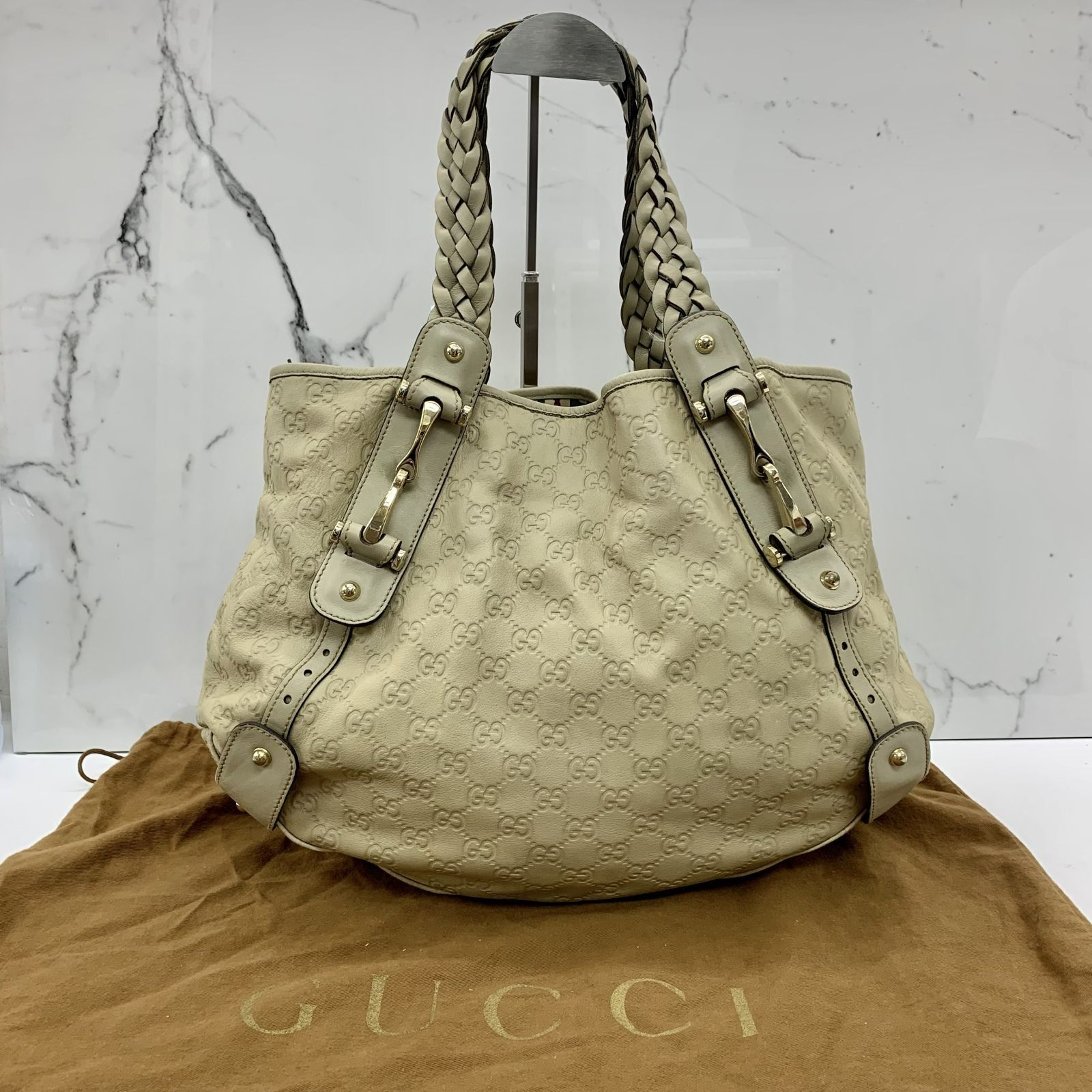 GUCCI 137621 HORSEBIT GUCCISIMA TOTE BAG 237037526 AL Luxury