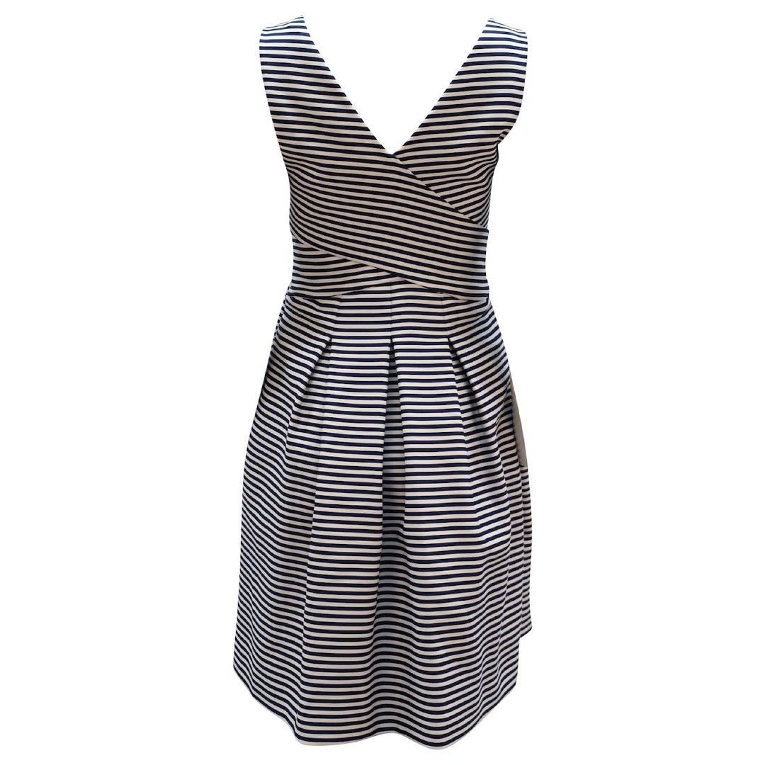 Halston Heritage striped cocktail dress Women s Fashion Dresses