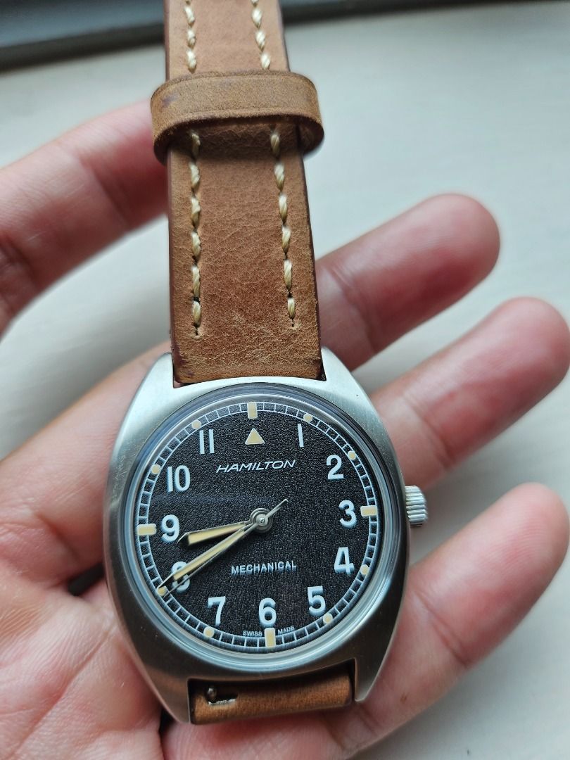 hamilton men's khaki pilot pioneer automatic watch 41mm