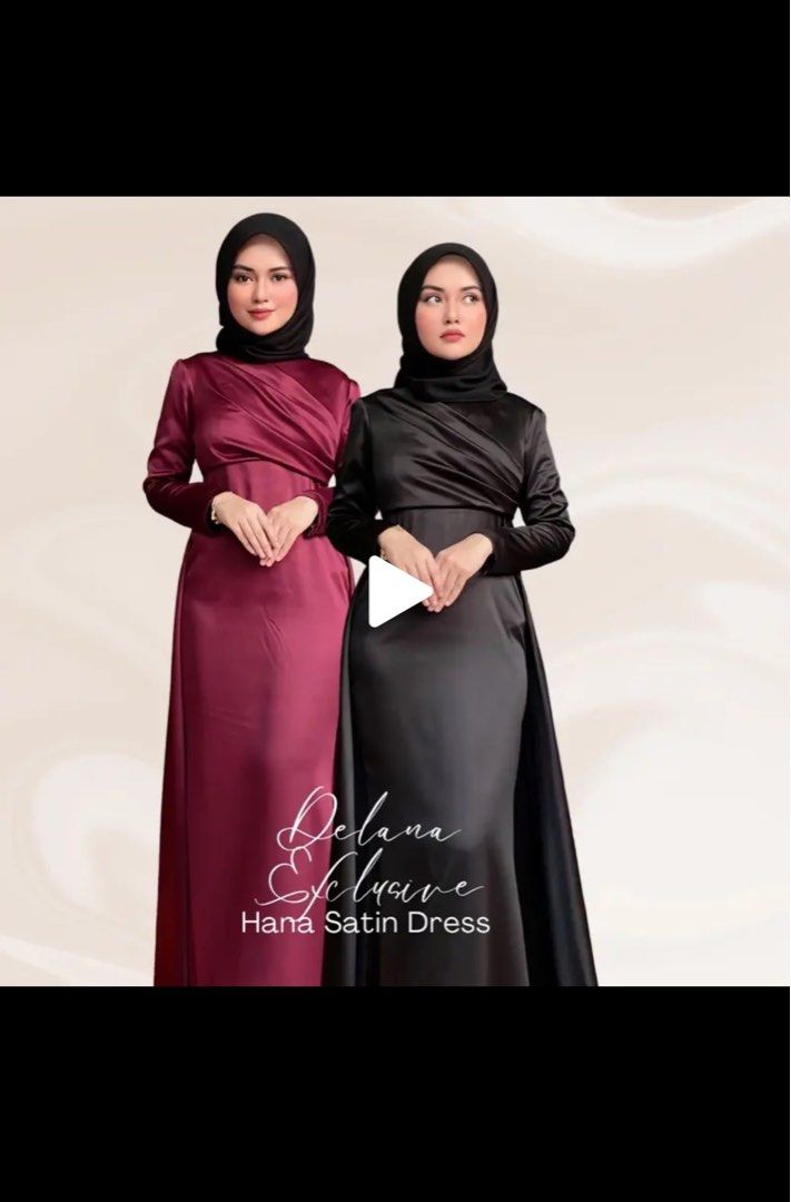 Hana Satin Dress, Women's Fashion, Dresses & Sets, Dresses on Carousell