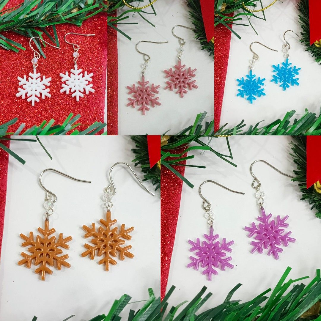 Christmas snowflake clearance earrings