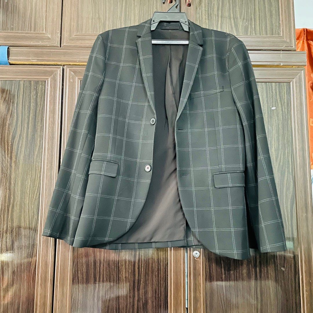 H&m online checkered blazer