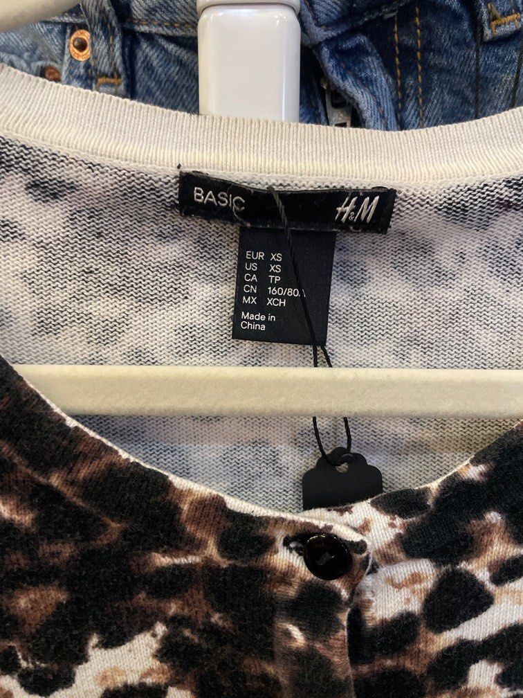 H M Leopard Cardigan Women s Fashion Coats Jackets and