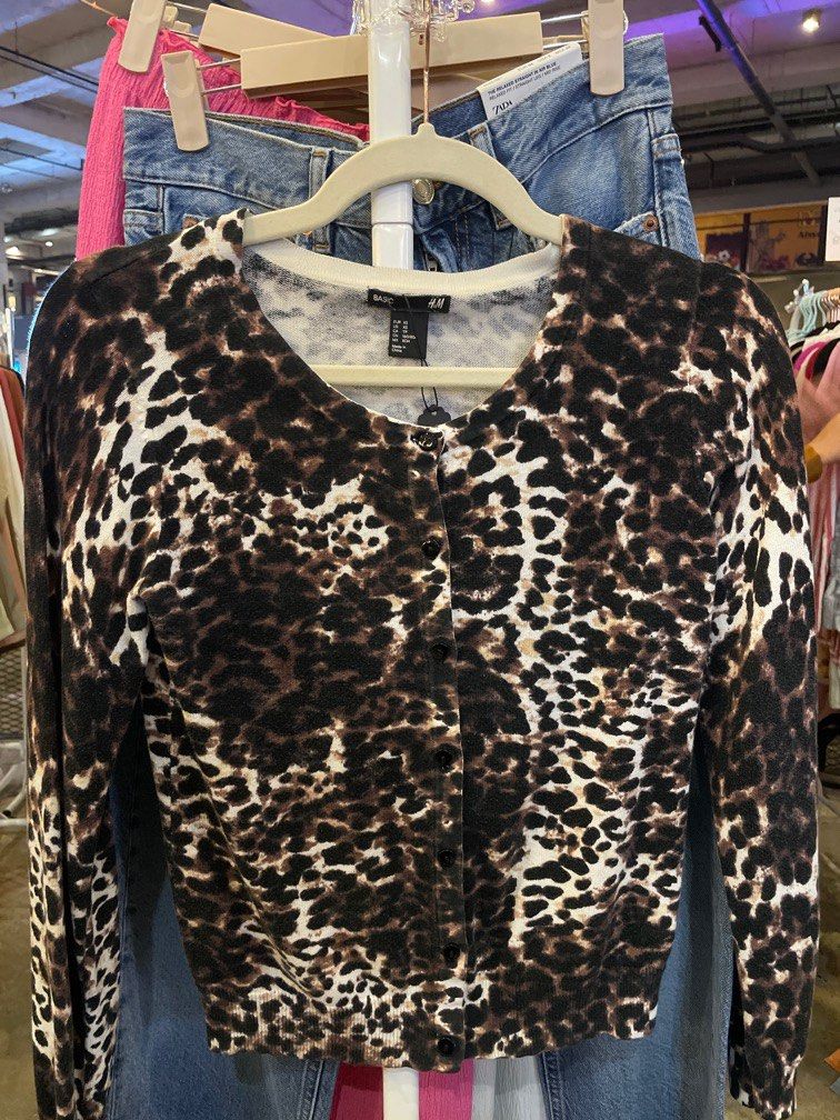 H&m leopard discount cardigan