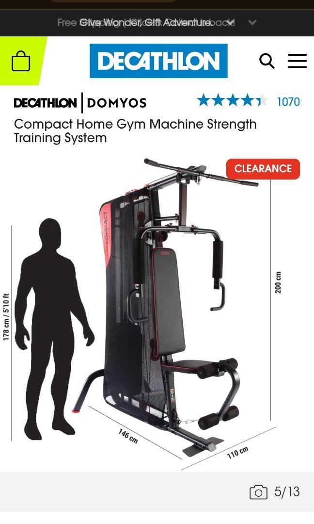 Home gym compact decathlon Sports Equipment Other Sports