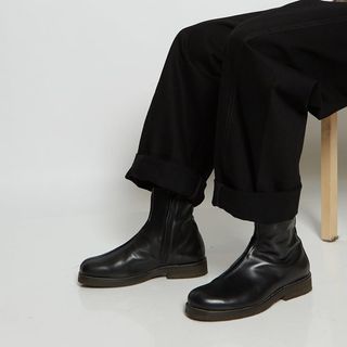 IC: Lemaire men's piped ankle boots