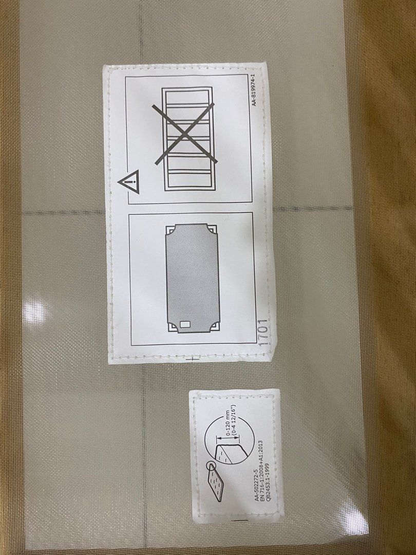 IKEA Baby Cot, mattress and protector, bumper and bedsheet, Babies