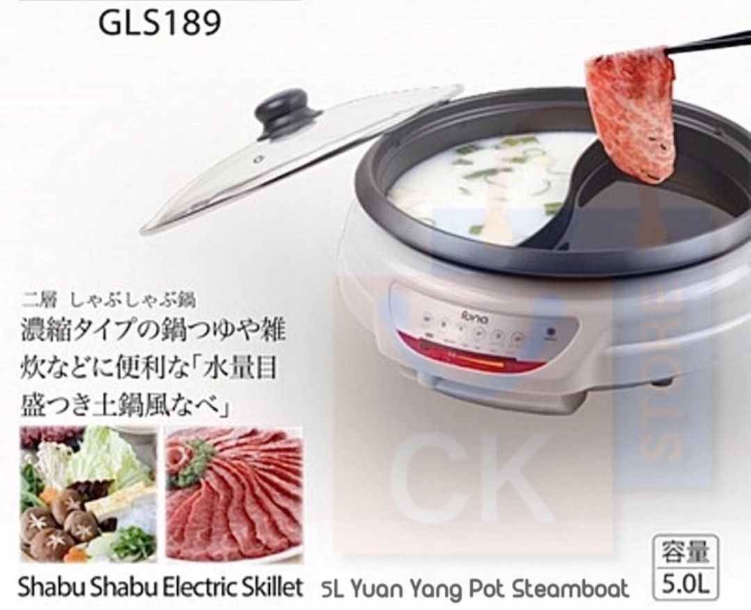 Iona Shabu Shabu Electric Skillet 5L GLS189, TV & Home Appliances