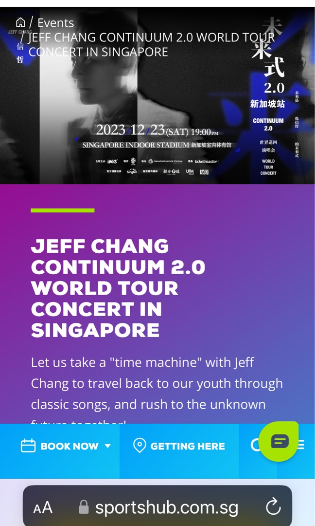 Jeff Chang concert ticket, Tickets & Vouchers, Event Tickets on Carousell
