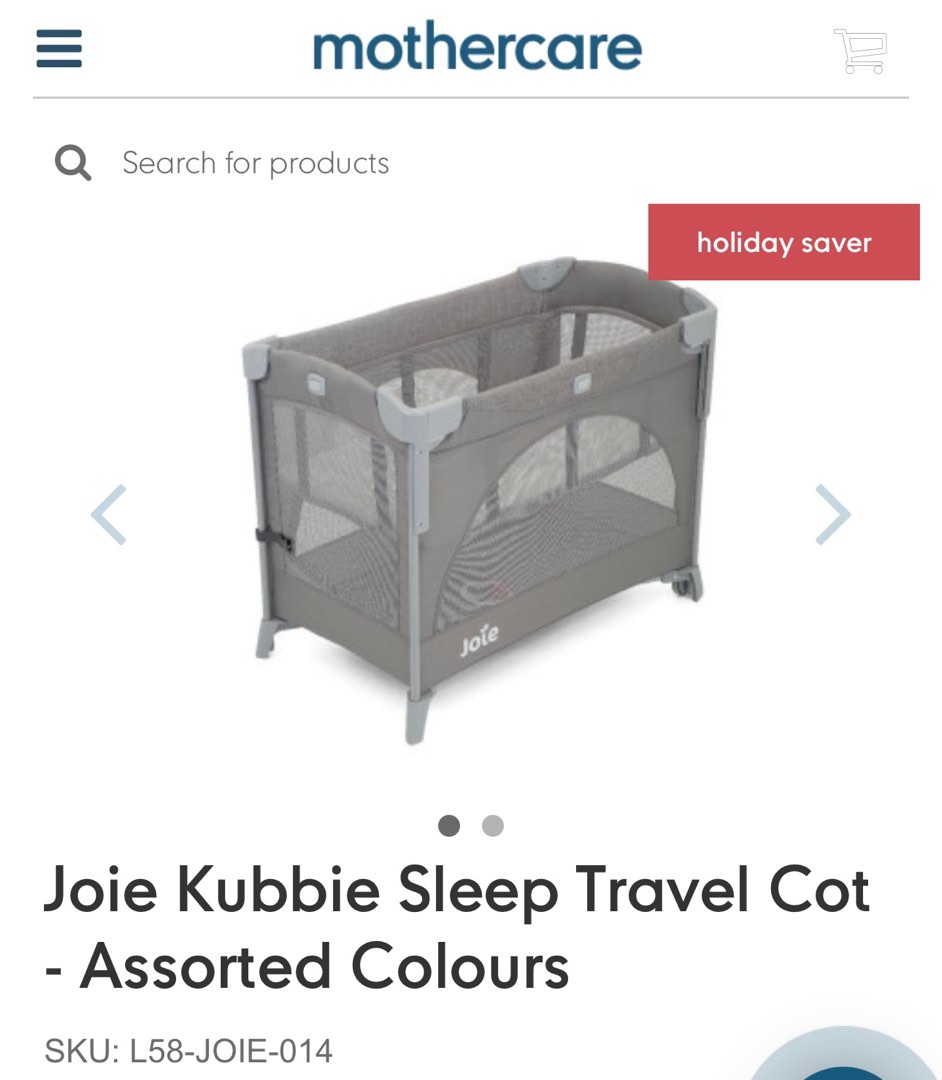 Mothercare joie clearance travel cot