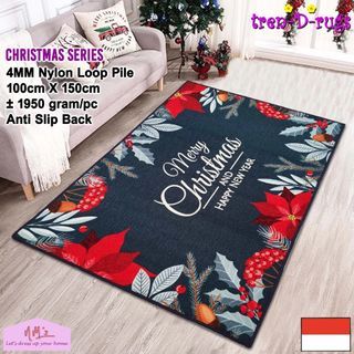 Karpet Lantai Motif Christmas Anti Slip