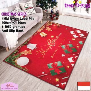Karpet Lantai Motif Christmas Anti Slip