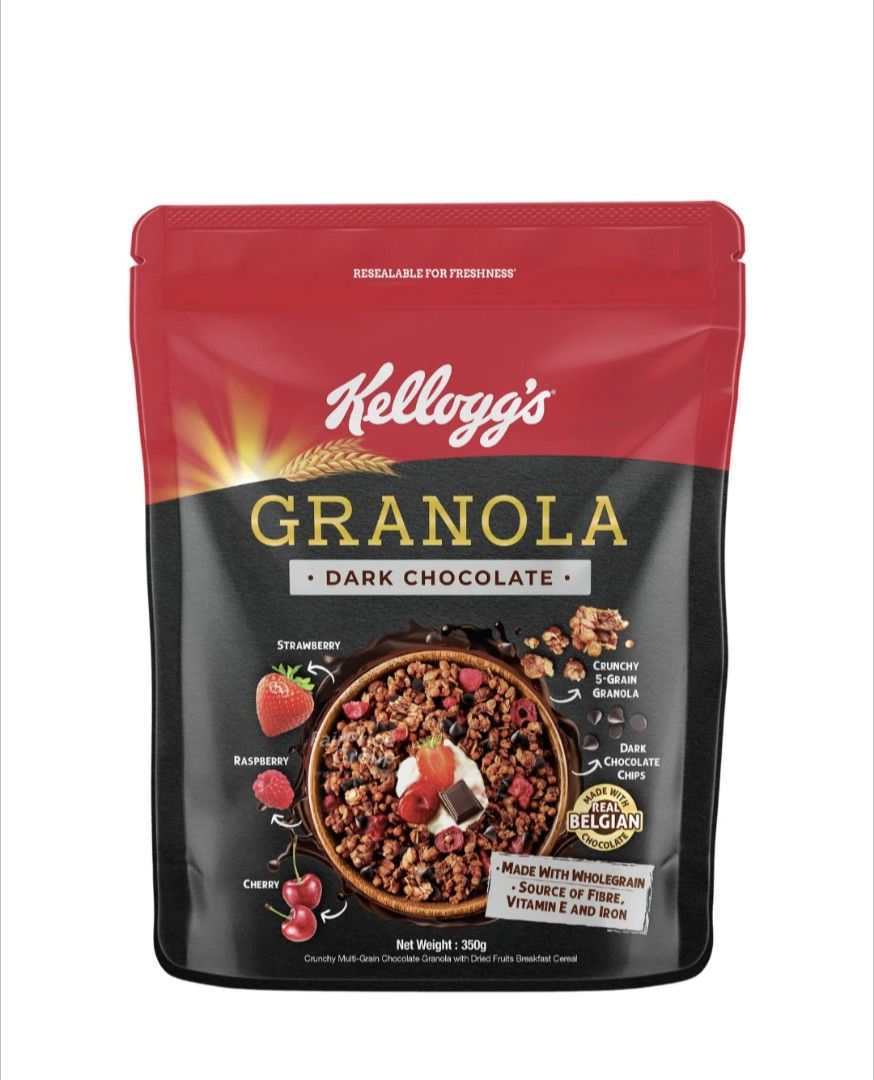 Kellogg's crunchy breakfast oatmeal clusters crunchy nut granola Kellogg's soy protein granola