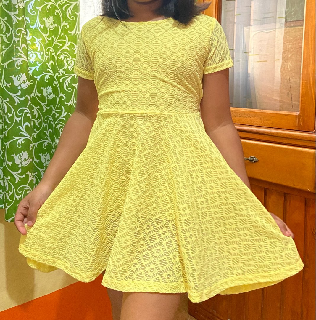 Kids Yellow Dress, Babies & Kids, Babies & Kids Fashion on Carousell