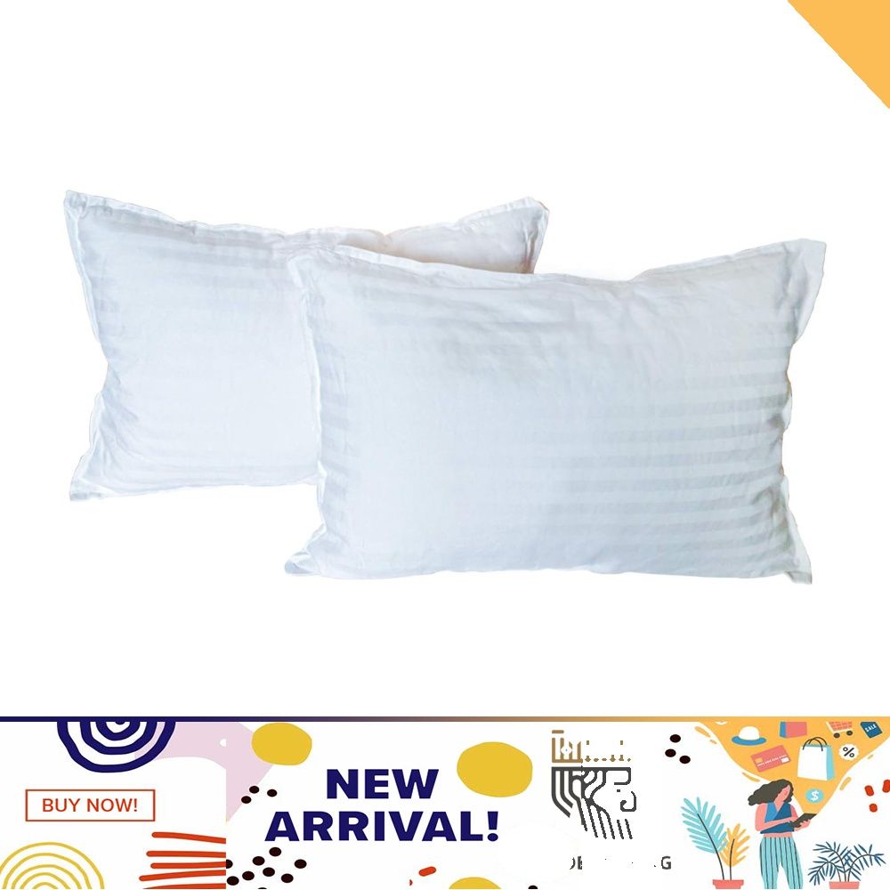 kinder Fluff Toddler Pillow 2pk The only Pillow with 300T Soft Cotton Down Alternative Fill. Hypoallergenic Machine Washable. Ideal Baby Pillow