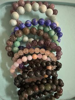 Lapis lazuli, amethyst, rutile, amazonite