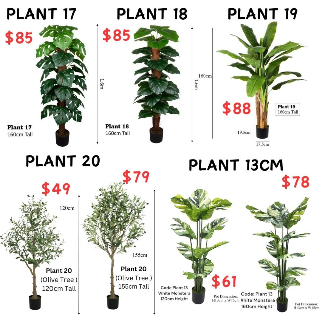 Large Artificial Plant Indoor Outdoor Office Home Decoration, Furniture