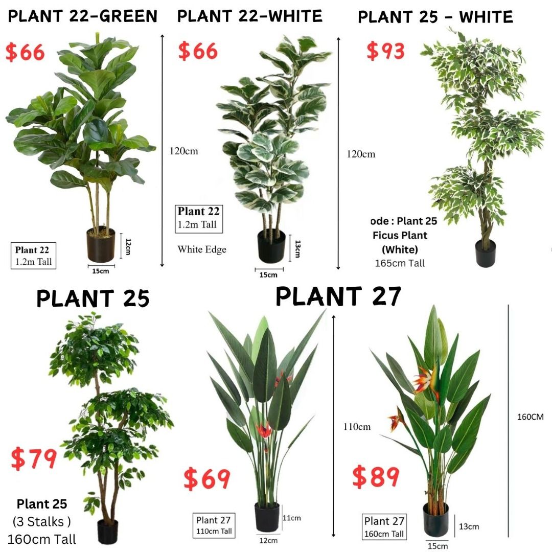 Large Artificial Plant Indoor Outdoor Office Home Decoration, Furniture