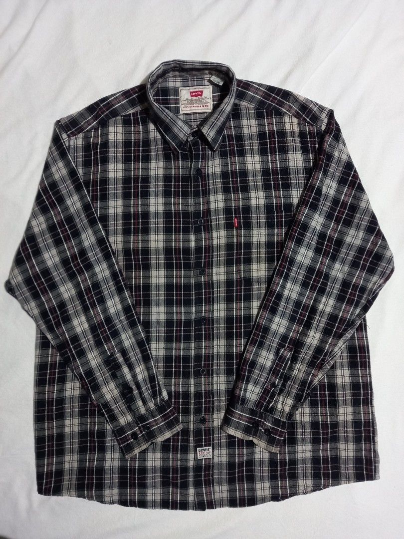 Levi's Vintage Red tab flannel, Men's Fashion, Tops & Sets, Formal ...
