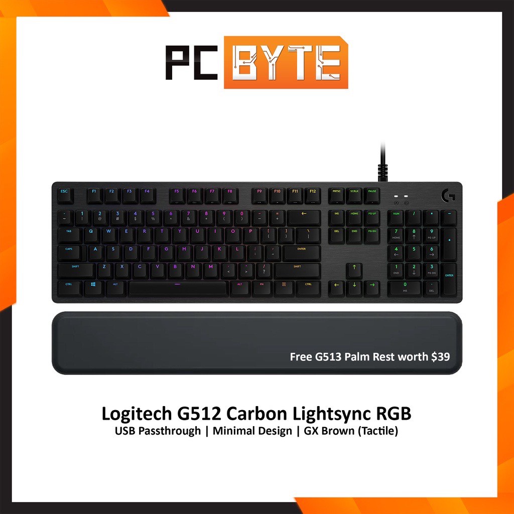 LOGITECH G512 MECHANICAL RGB USB WIRED GAMING KEYBOARD CARBON (LINEAR),  Computers & Tech, Parts & Accessories, Computer Keyboard on Carousell