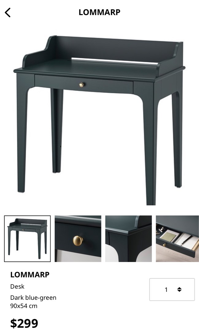 LOMMARP IKEA study table, Furniture & Home Living, Furniture, Tables