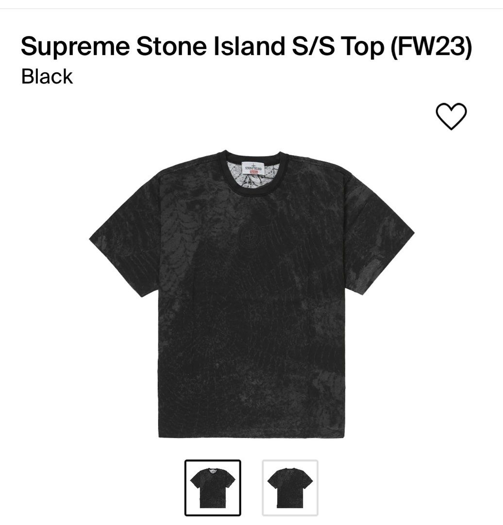 M] Supreme Stone Island S/S Top, Men's Fashion, Tops & Sets
