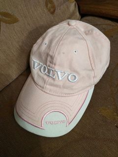 VOLVO 粉紅活動帽 可調節帽圍 刺繡logo