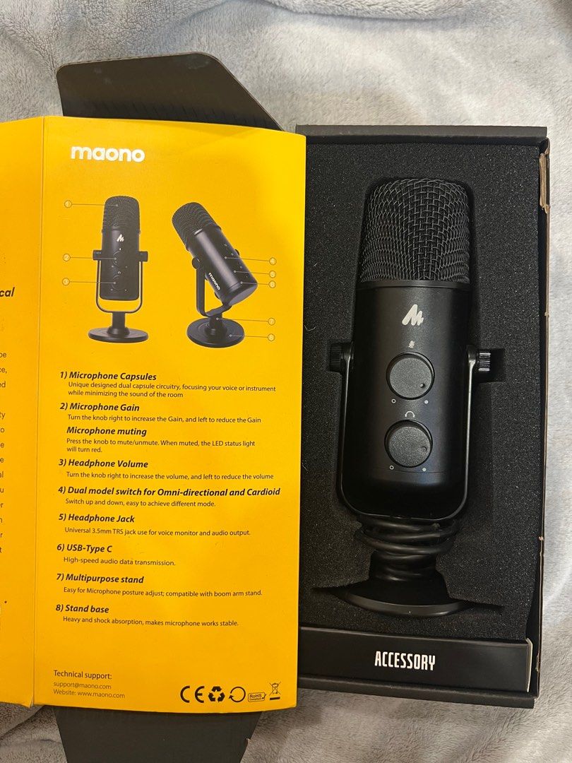 MAONO AU-903 Microphone, Audio, Microphones on Carousell