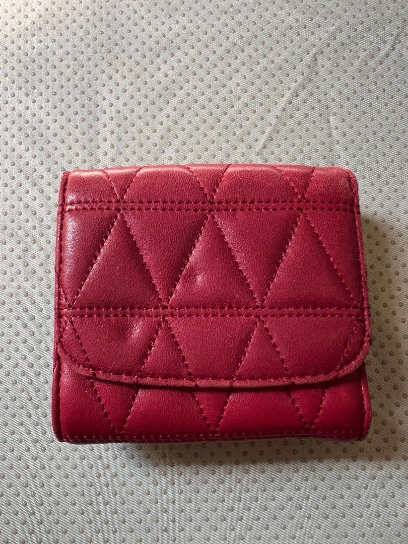 Michael Kors red leather wallet Luxury Bags Wallets on Carousell