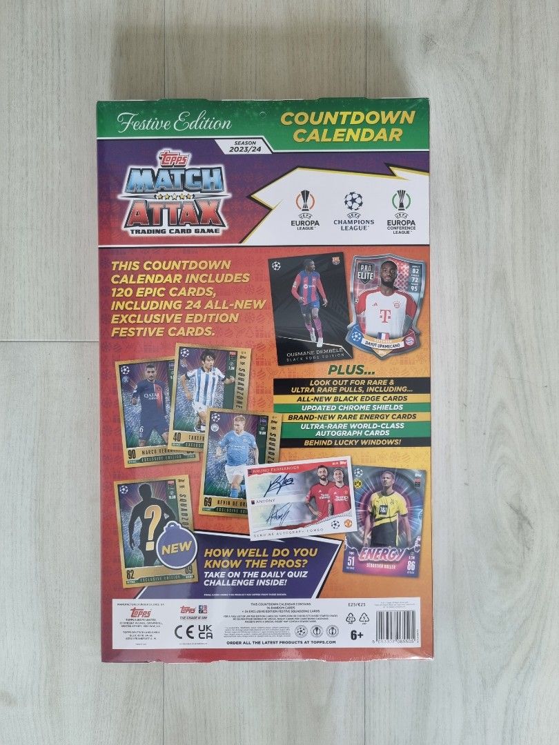 Match Attax Countdown Calendar 23/24, Hobbies & Toys, Toys & Games on