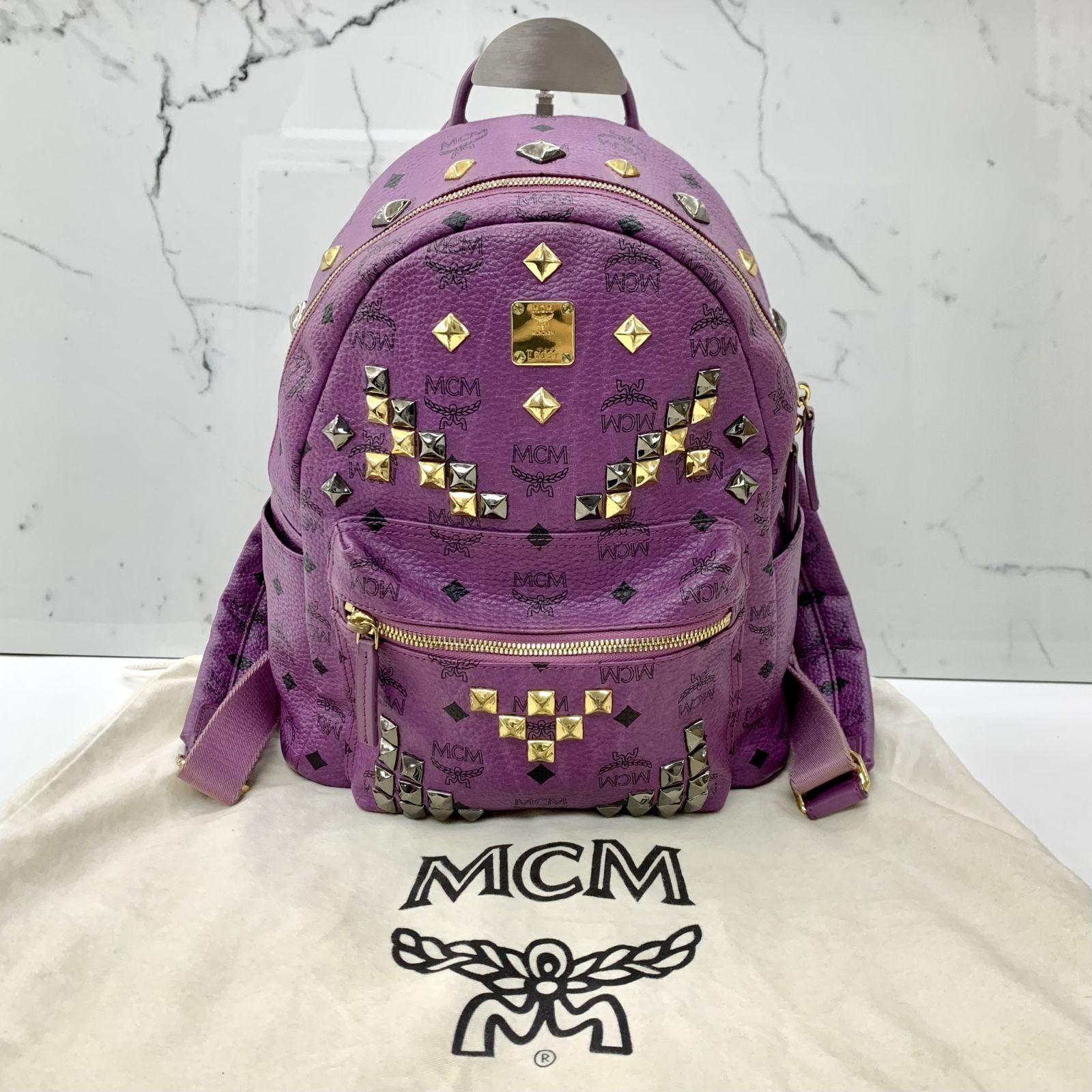 MCM PURPLE BACKPACK BAG 237037250 AL