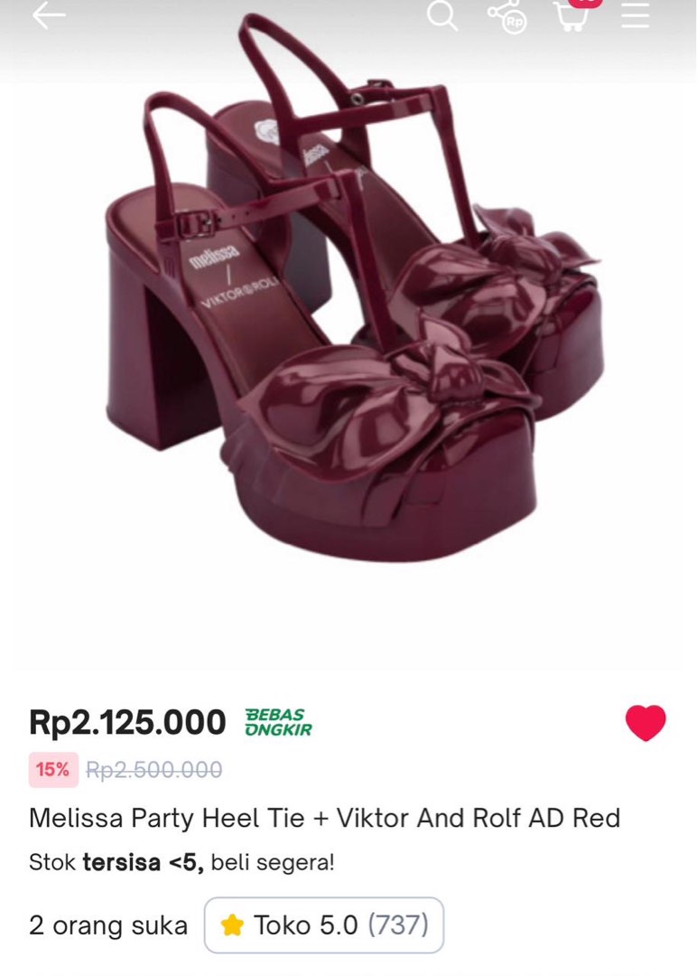 Melissa Party Heel Tie + Viktor And Rolf AD RED, Fesyen