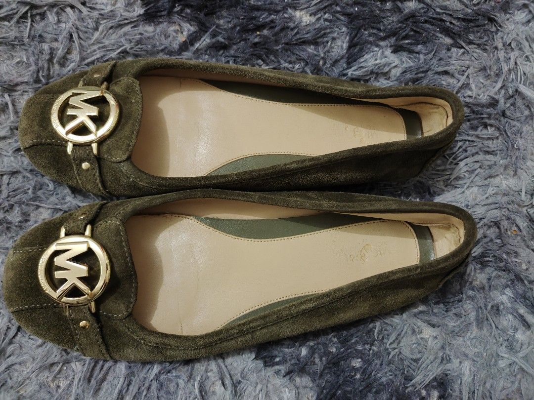 Michael kors fulton flats sale green