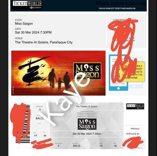 Miss Saigon tickets March 30